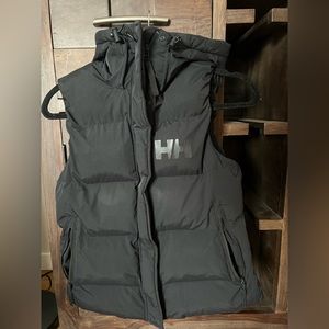 Helly Hansen down puffer vest, black, size S